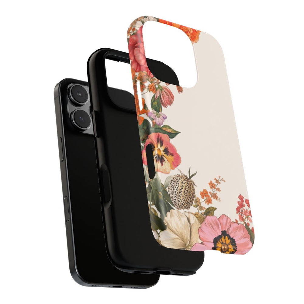 Vintage Botanische Bloemenrand