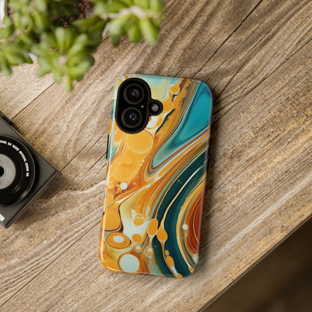 Turquoise en Honing Swirl Epoxy Patroon