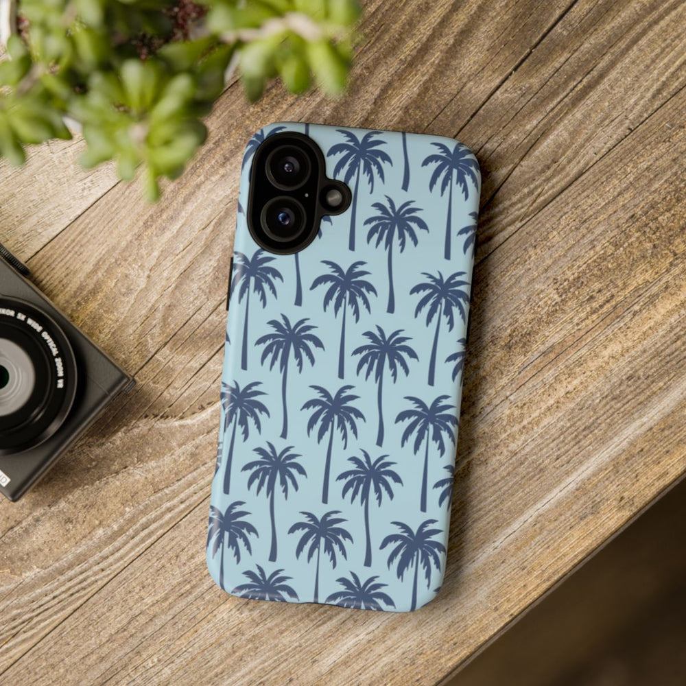 Blauw Palmbomenpatroon