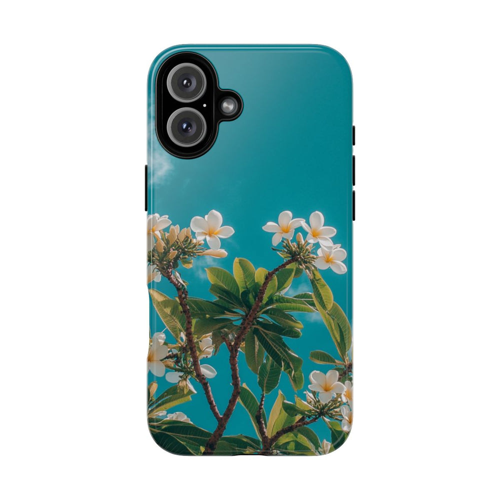 Witte Frangipanibloemen met Groene Bladeren