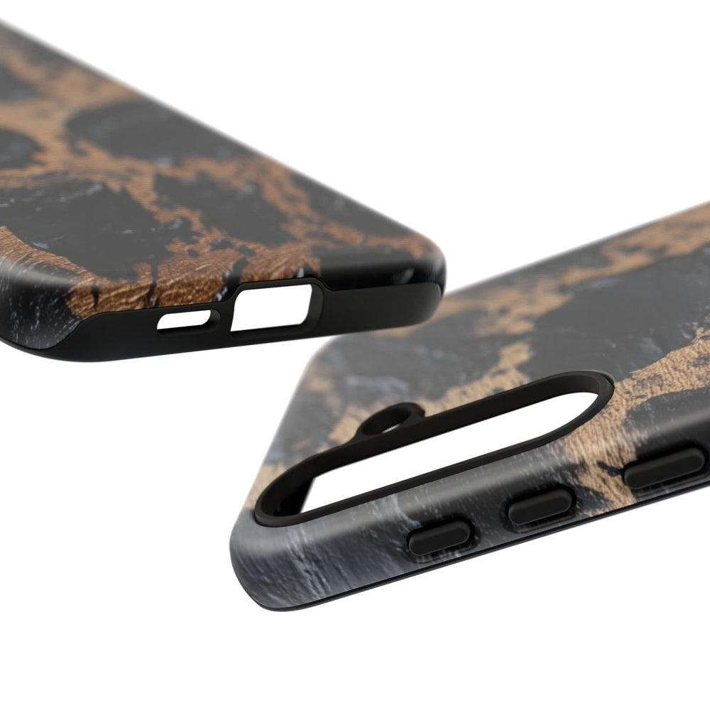 Zwart-Bruin Abstract Patroon met Textuur