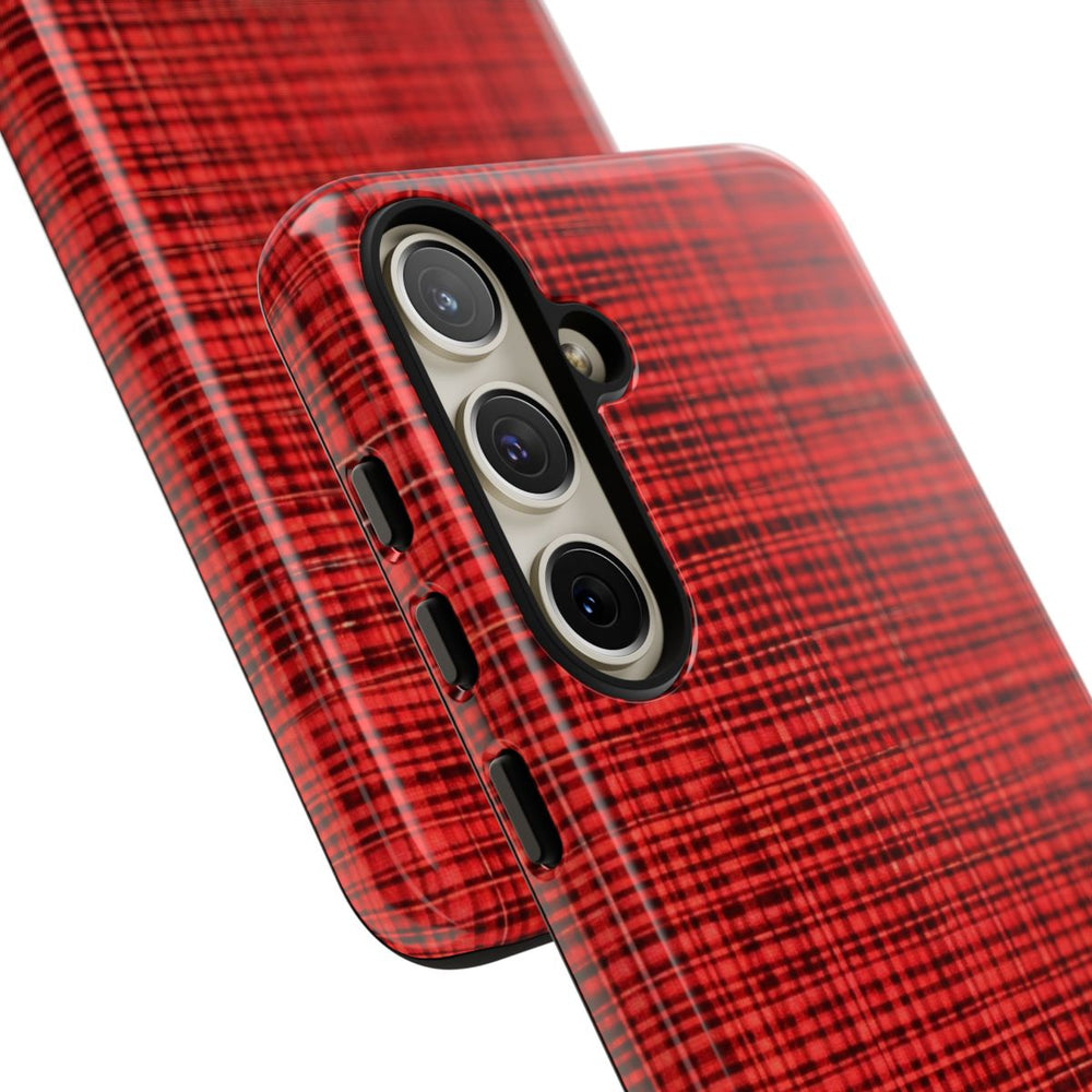 Rood Geruit Textielpatroon