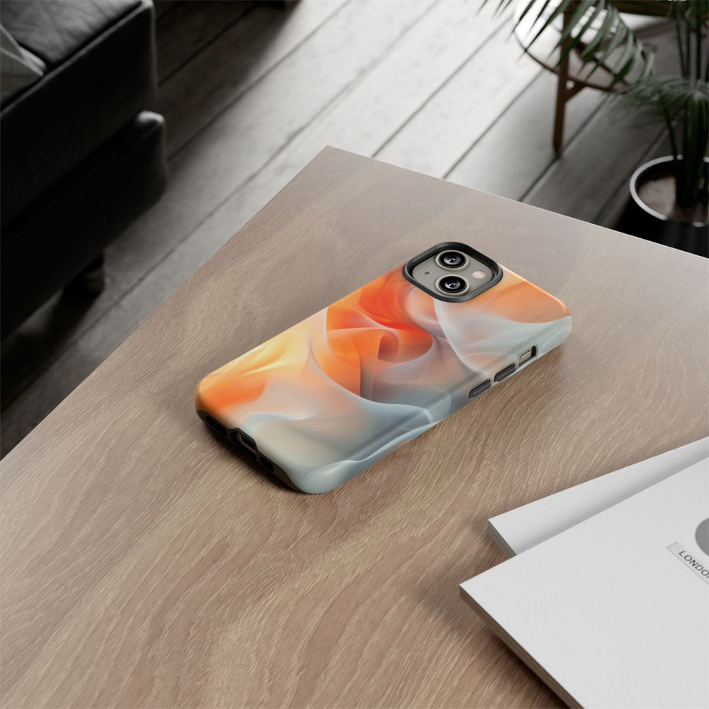 Abstracte Oranje en Grijze Vloei