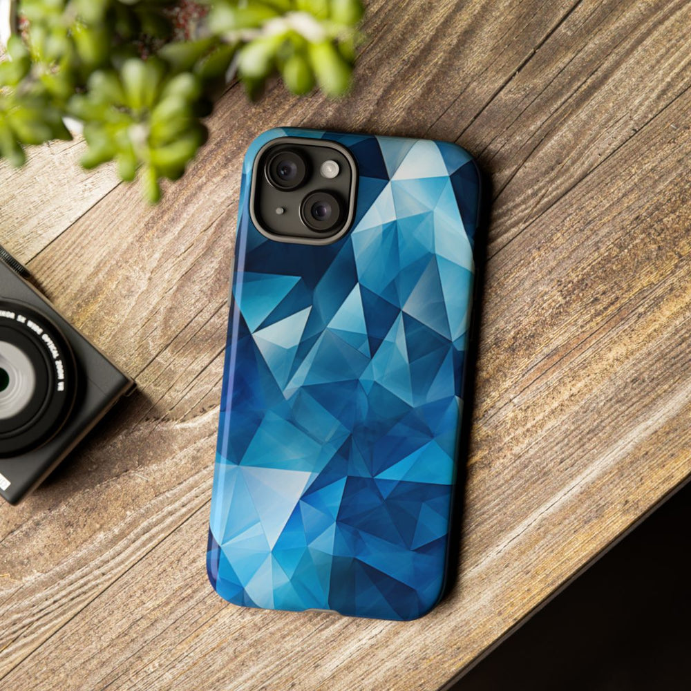 Blauw Geometrisch Driehoekenpatroon