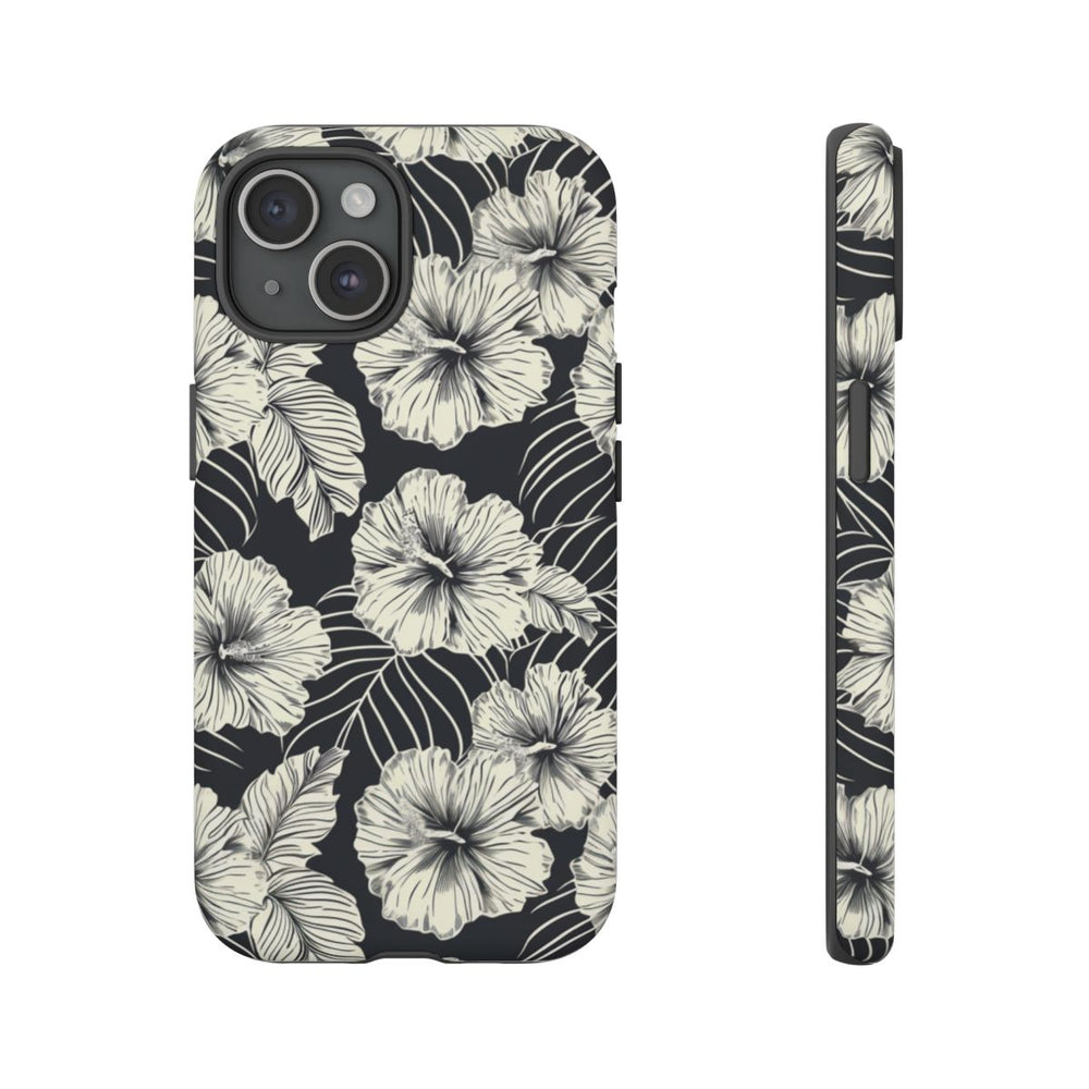 Monochroom Bloemenpatroon