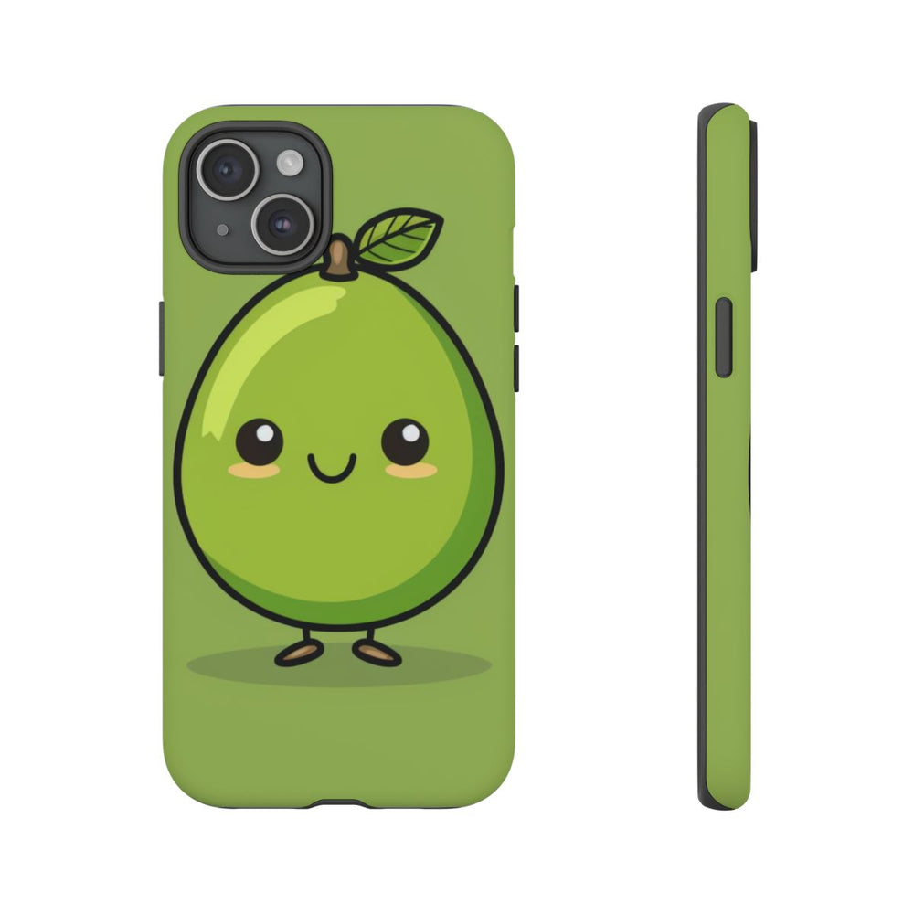 Schattige Groene Avocado in Cartoonstijl