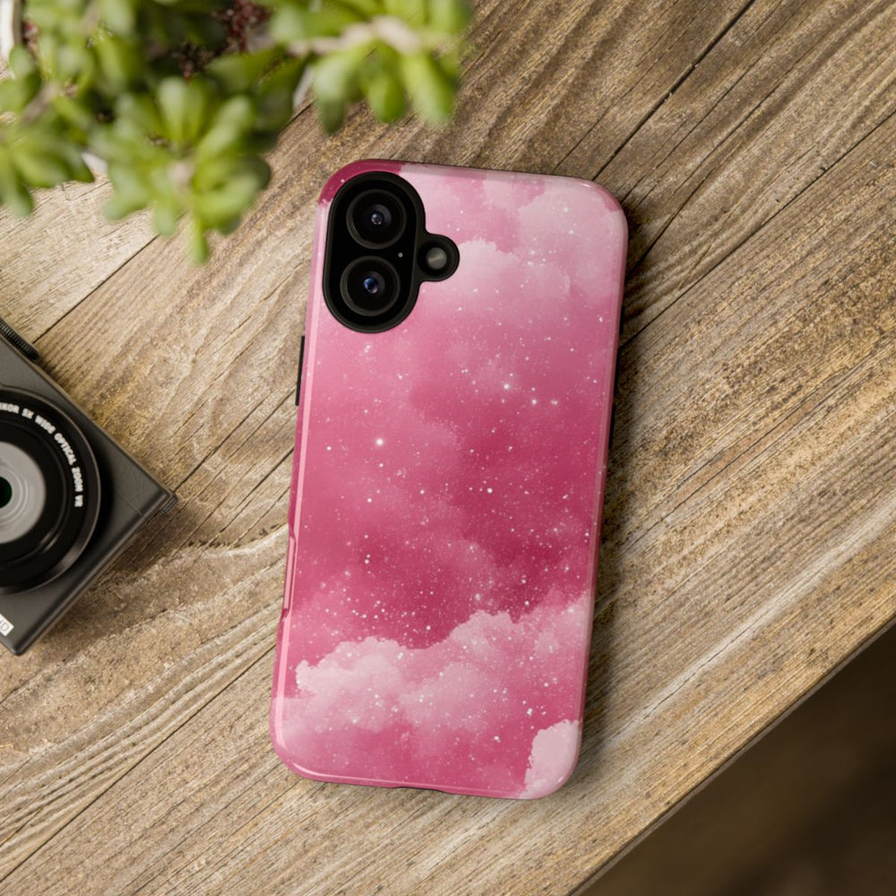 Roze Glitterwolkenpatroon