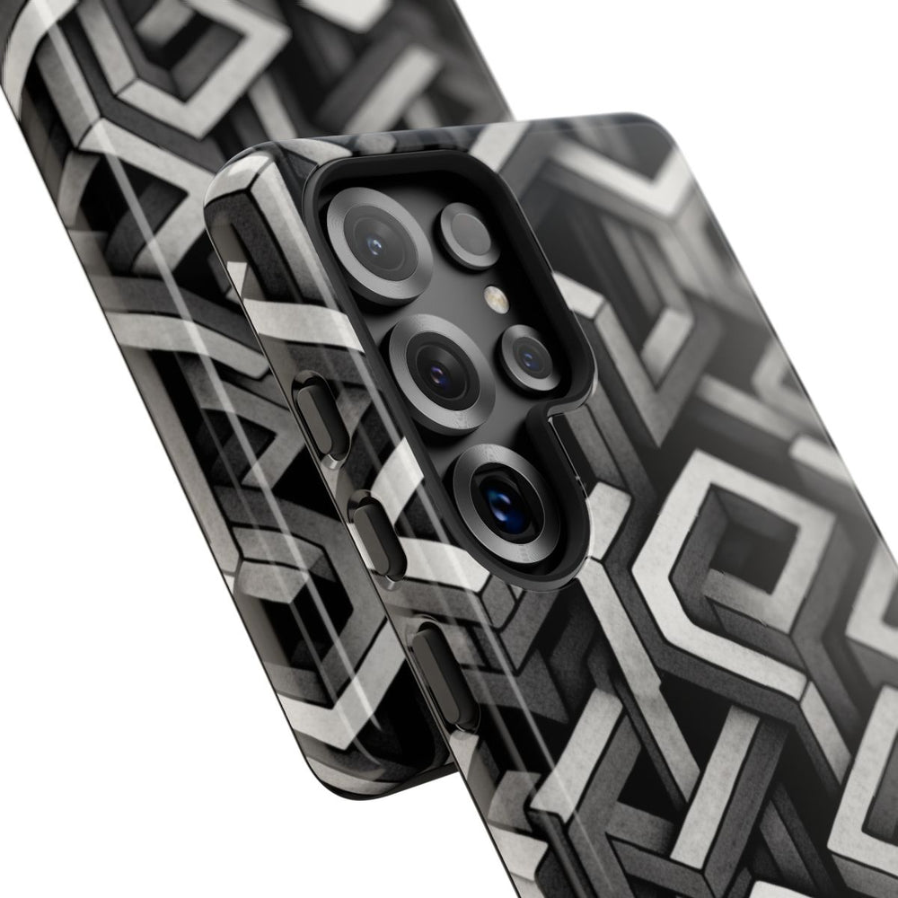 Monochrome Geometrisch Optisch Illusiepatroon
