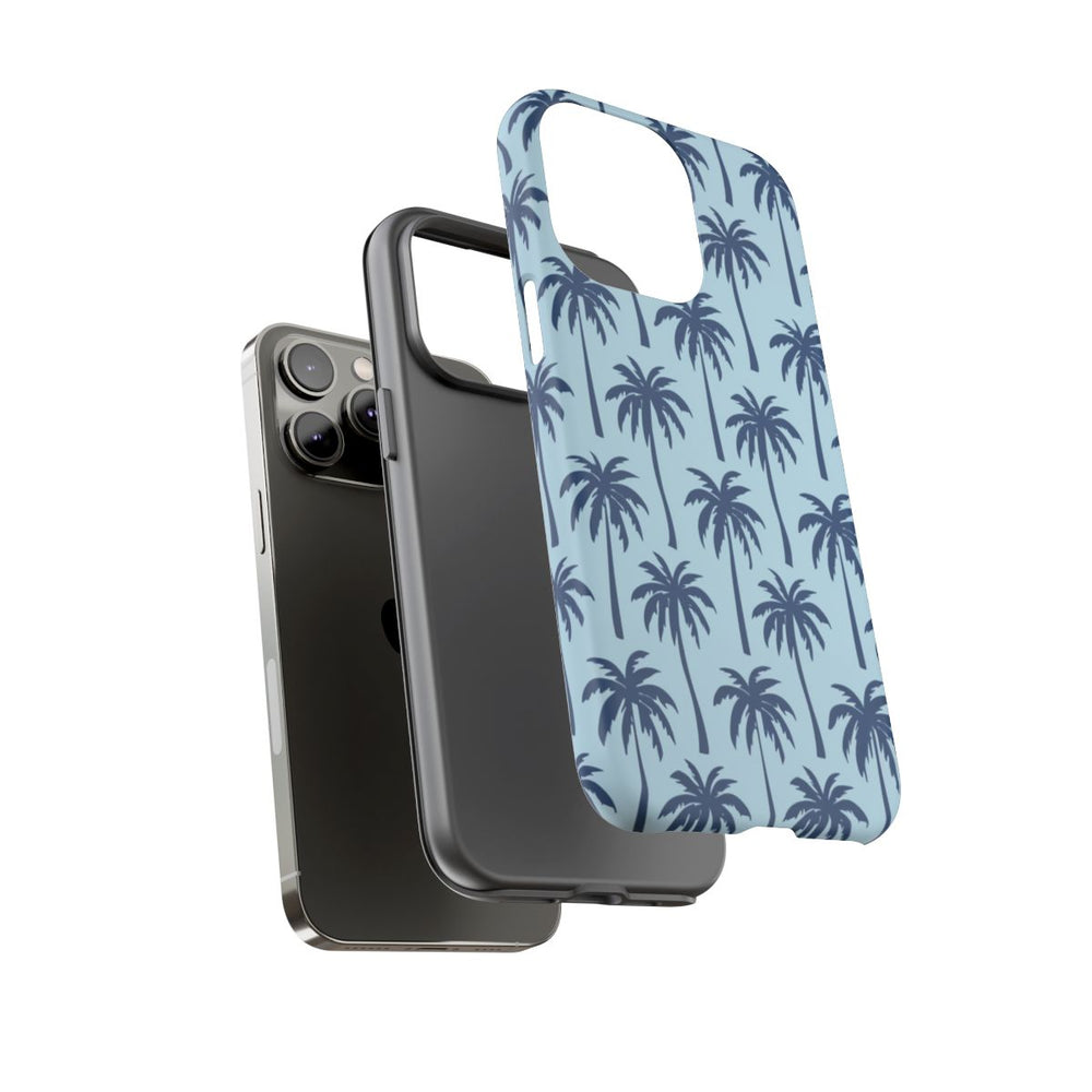 Blauw Palmbomenpatroon