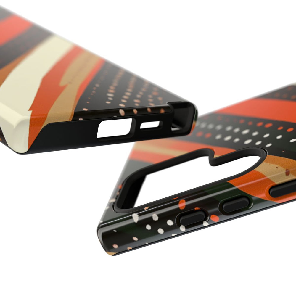 Retro Aardetinten Gestreept Patroon