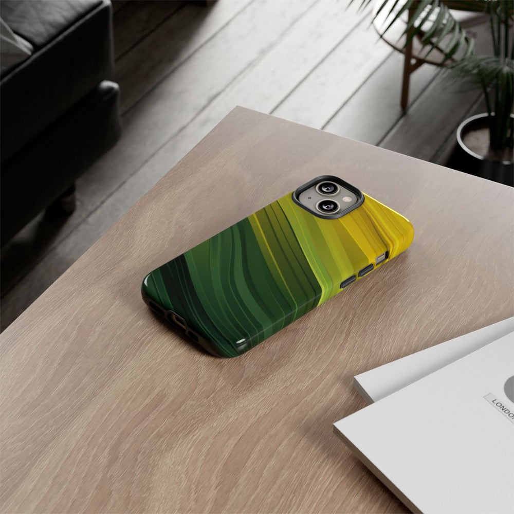 Groen-Geel Golvenpatroon