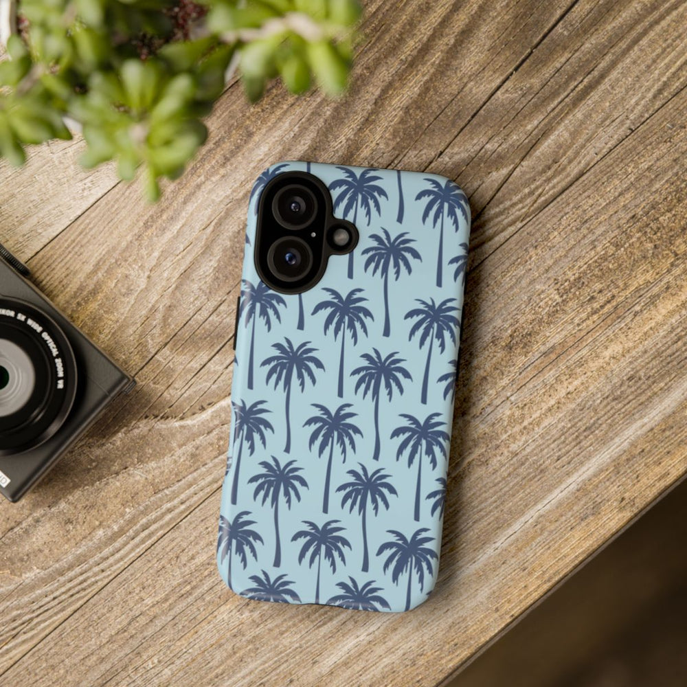 Blauw Palmbomenpatroon