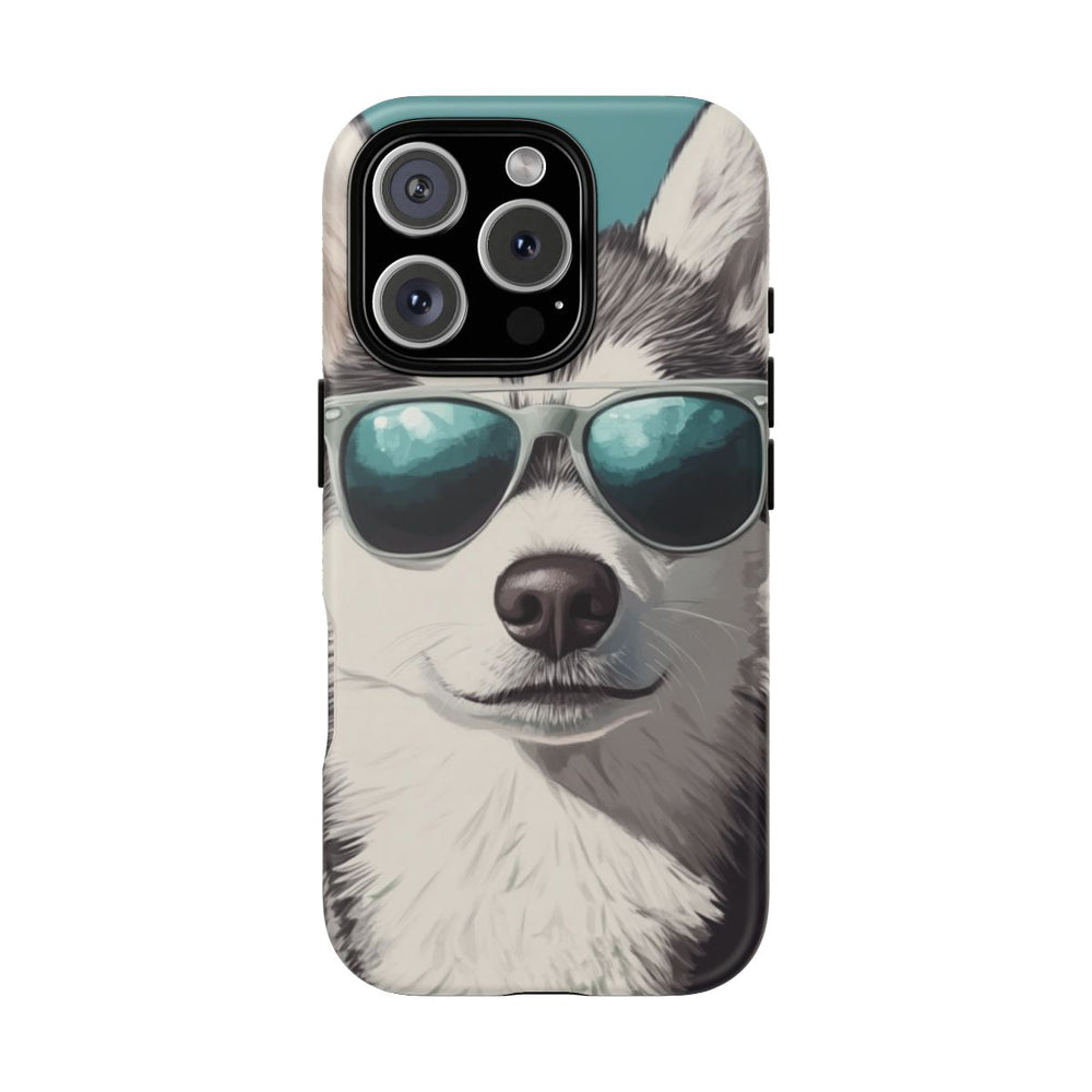 Stoere Husky met Zonnebril