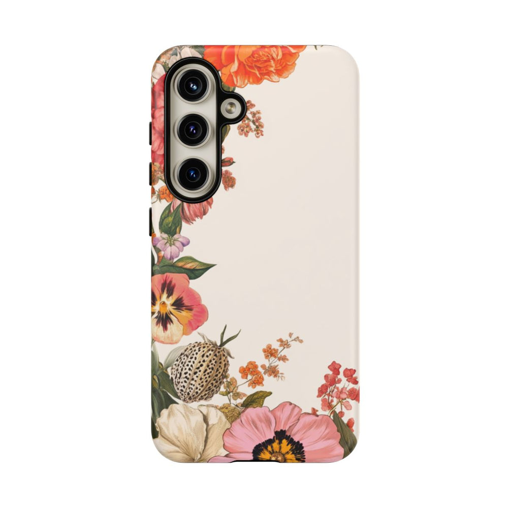 Vintage Botanische Bloemenrand