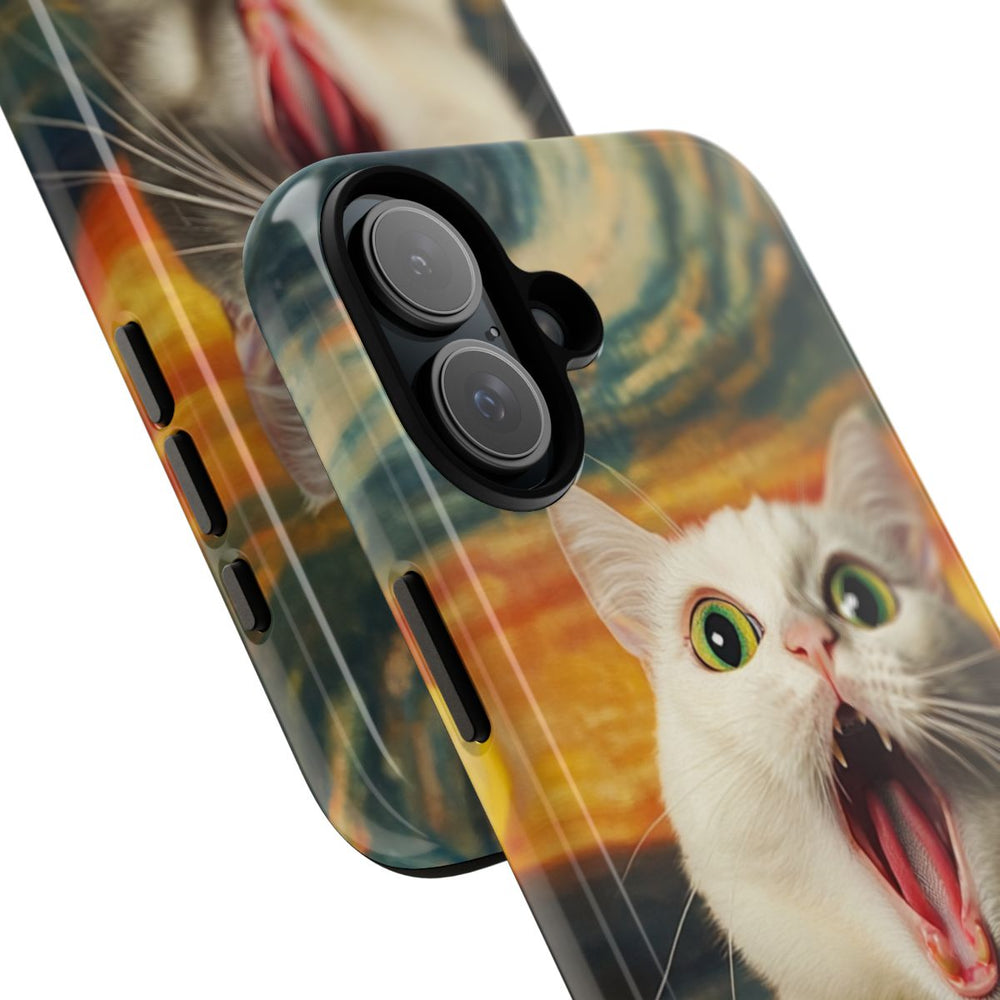 Verbaasde Witte Kat met Groene Ogen