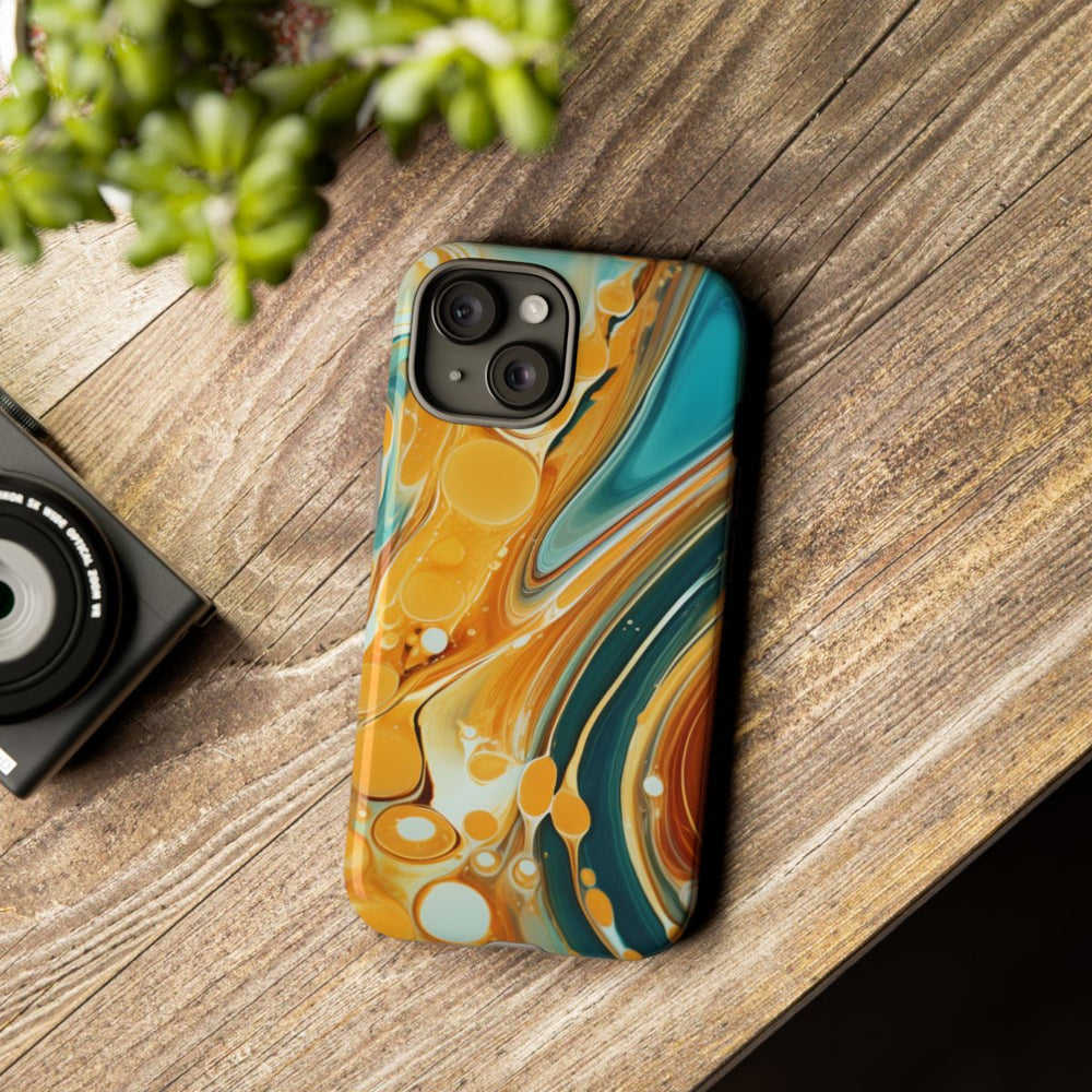 Turquoise en Honing Swirl Epoxy Patroon
