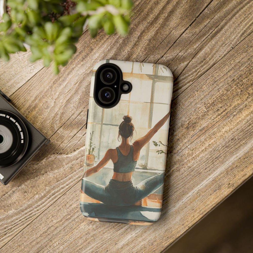 Vrouw Die Yoga Doet in Warm Licht