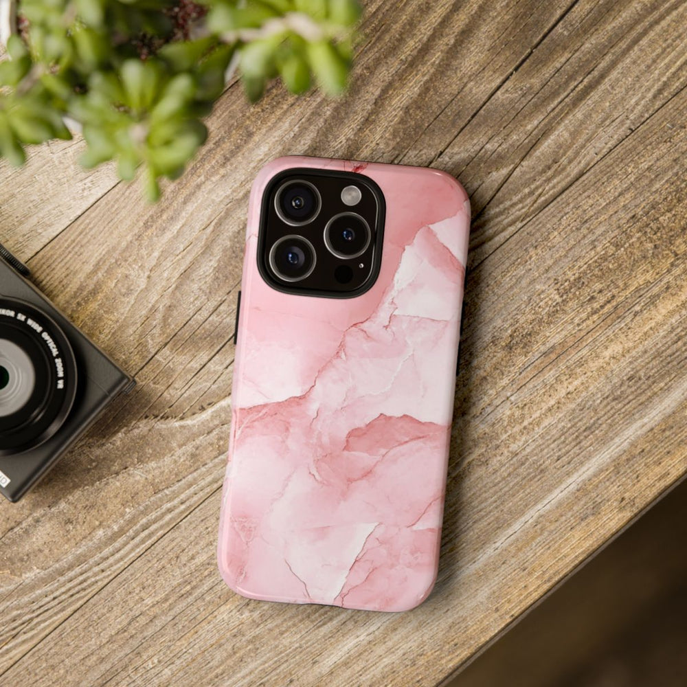 Roze Marmerstructuur met Glanzende Afwerking