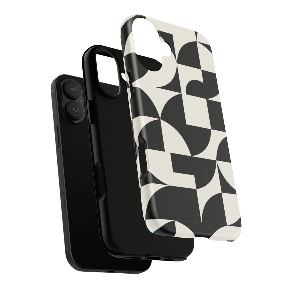 Zwart-Wit Geometrisch Abstract Patroon