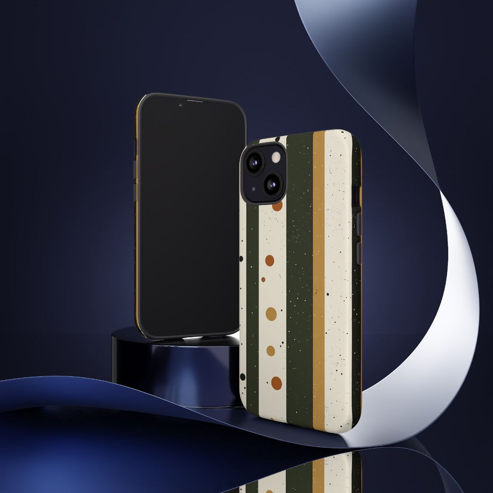 Retro Verticale Strepen en Stippenpatroon