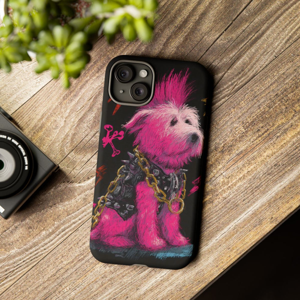 Punkhond met Roze Hanenkam Illustratie