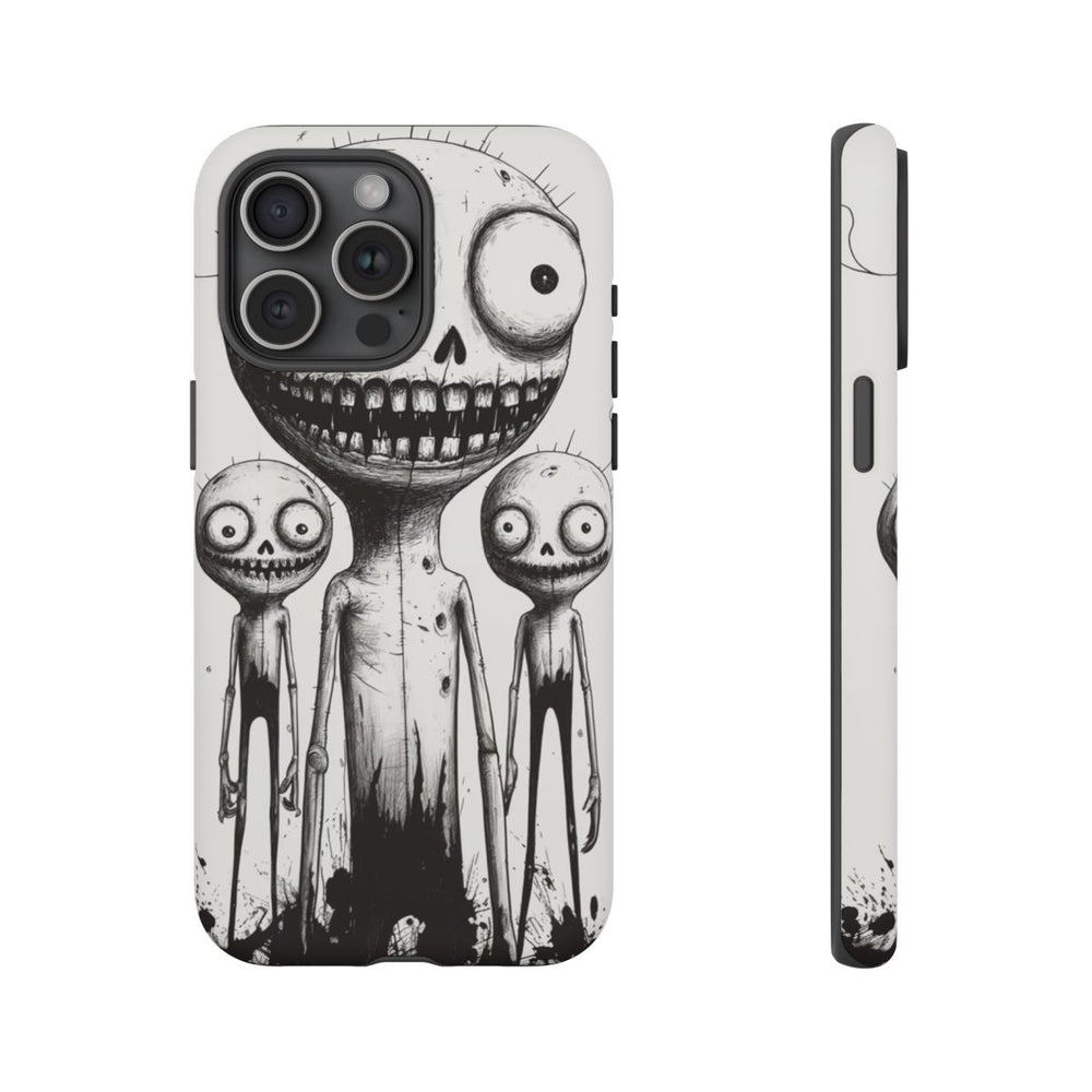 Monochrome Slanke Griezelige Monsters