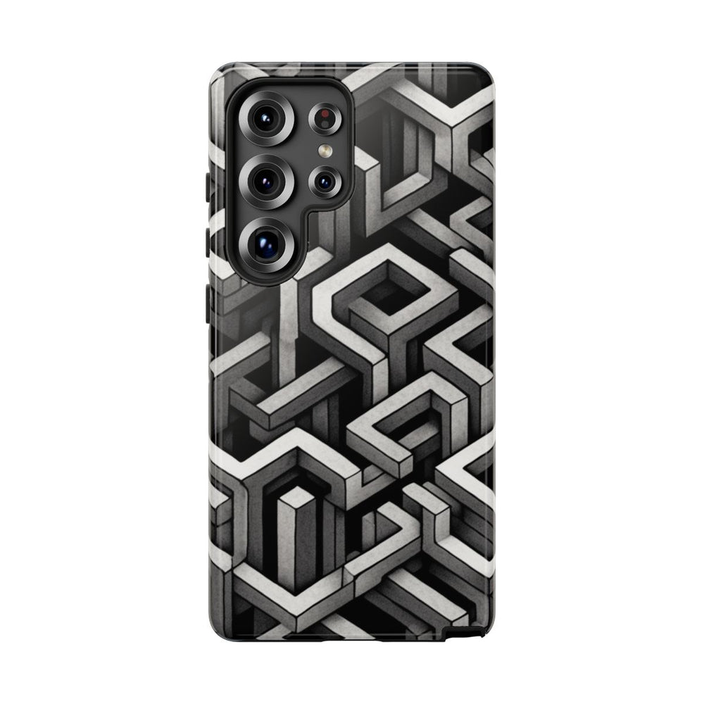 Monochrome Geometrisch Optisch Illusiepatroon