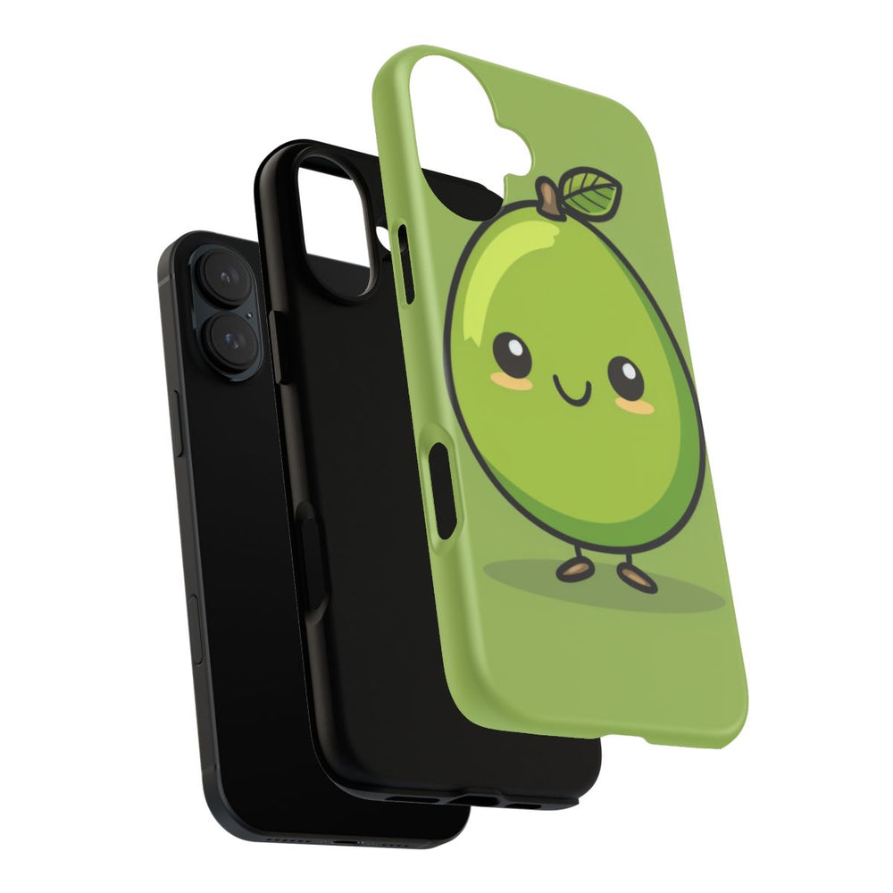 Schattige Groene Avocado in Cartoonstijl