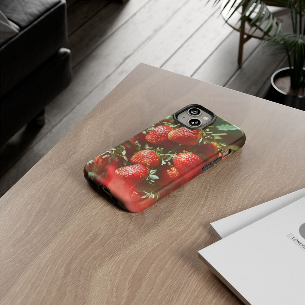 Close-up van Rode Aardbeien met Vageffect
