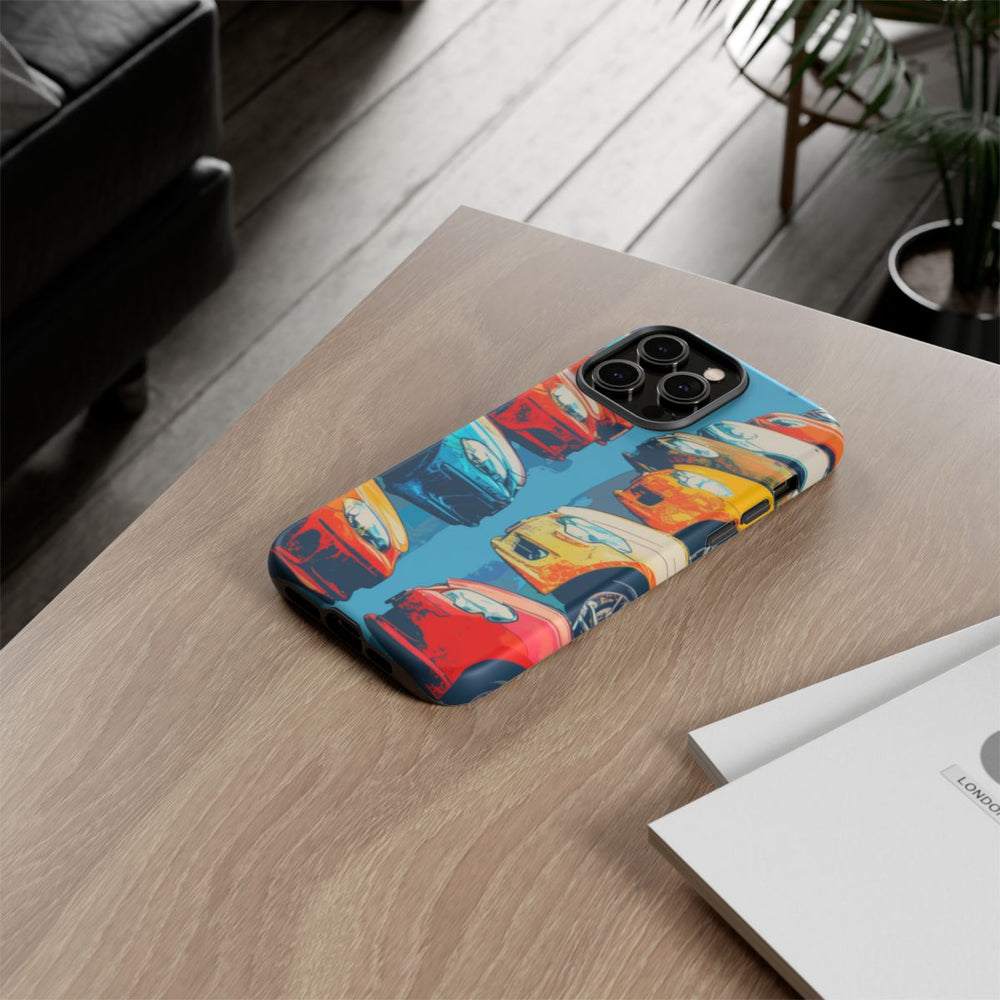 Kleurrijke Moderne Auto's in Lijntekening