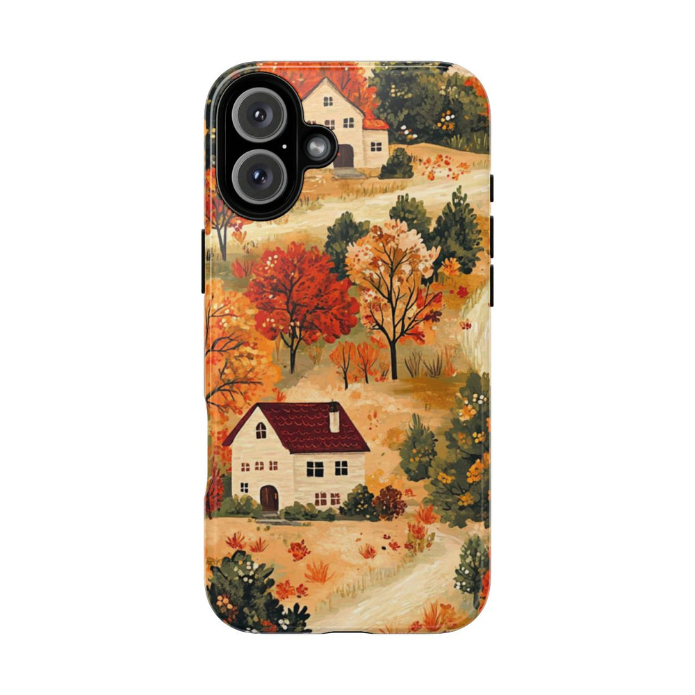 Herfstlandschap met Huizen