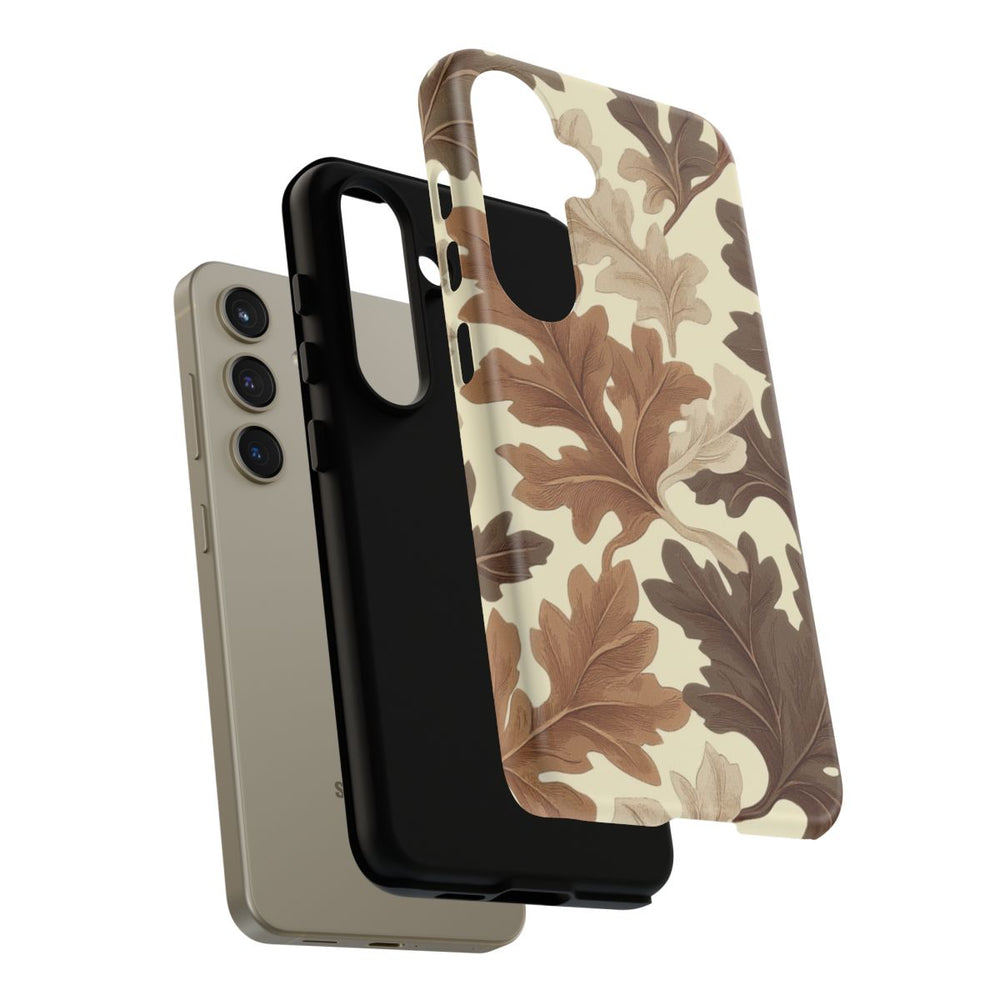 Eikenbladerenpatroon in Neutrale Kleuren