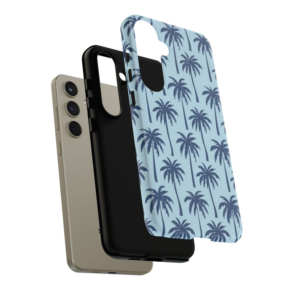 Blauw Palmbomenpatroon