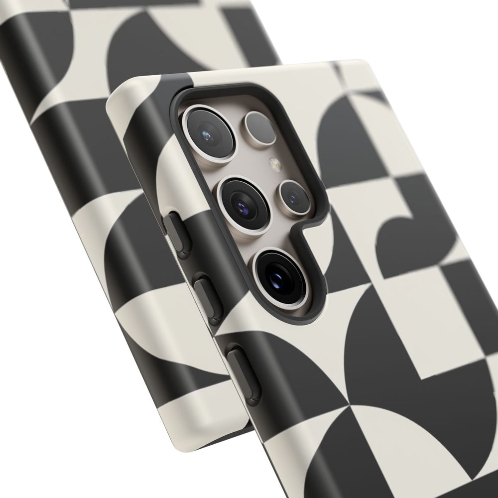 Zwart-Wit Geometrisch Abstract Patroon