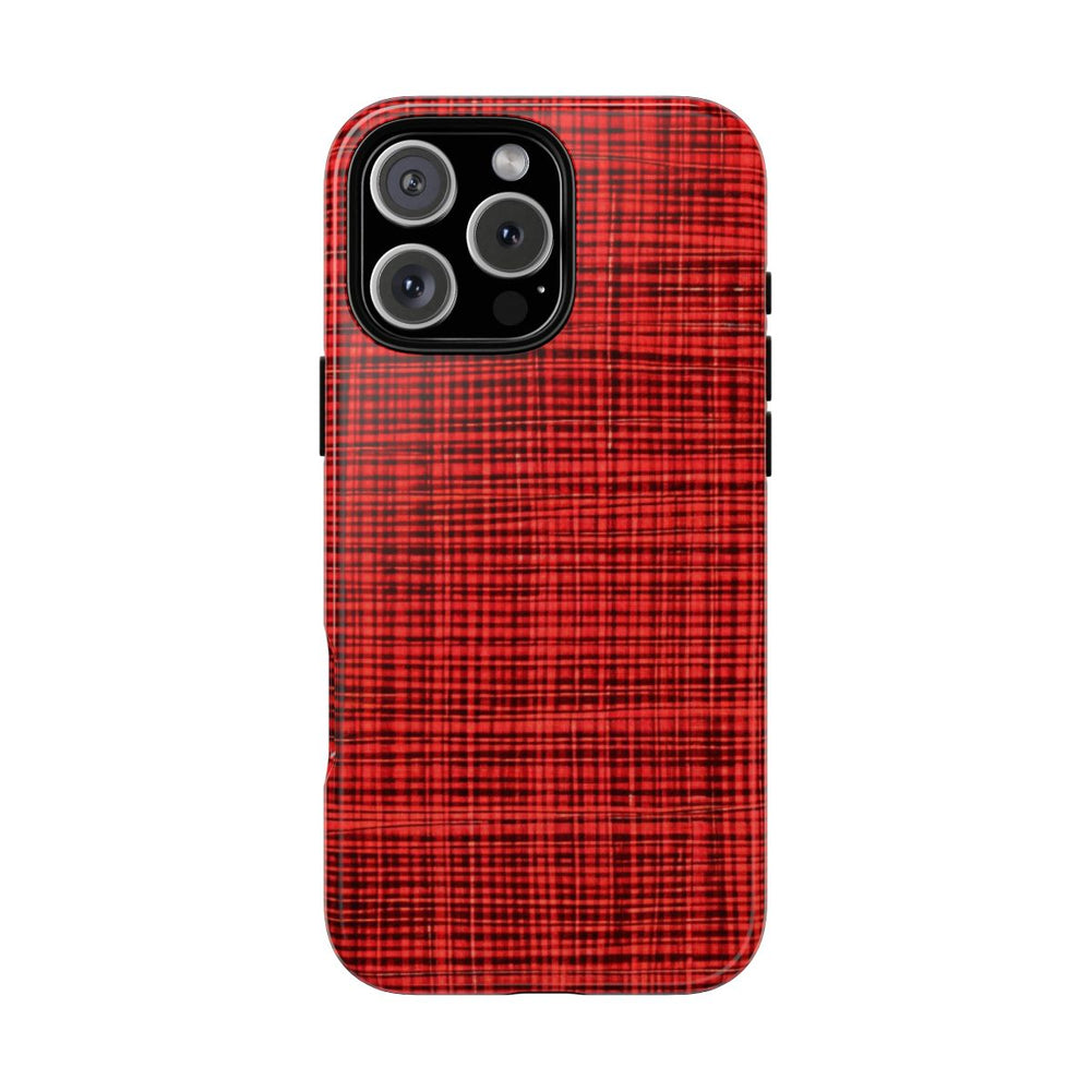 Rood Geruit Textielpatroon