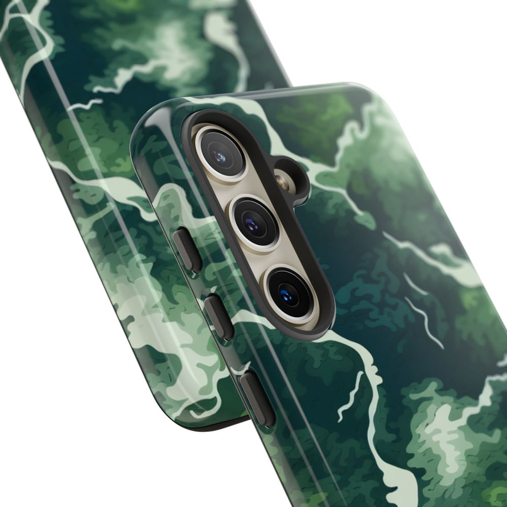 Abstracte Groene Rivier en Bospatroon