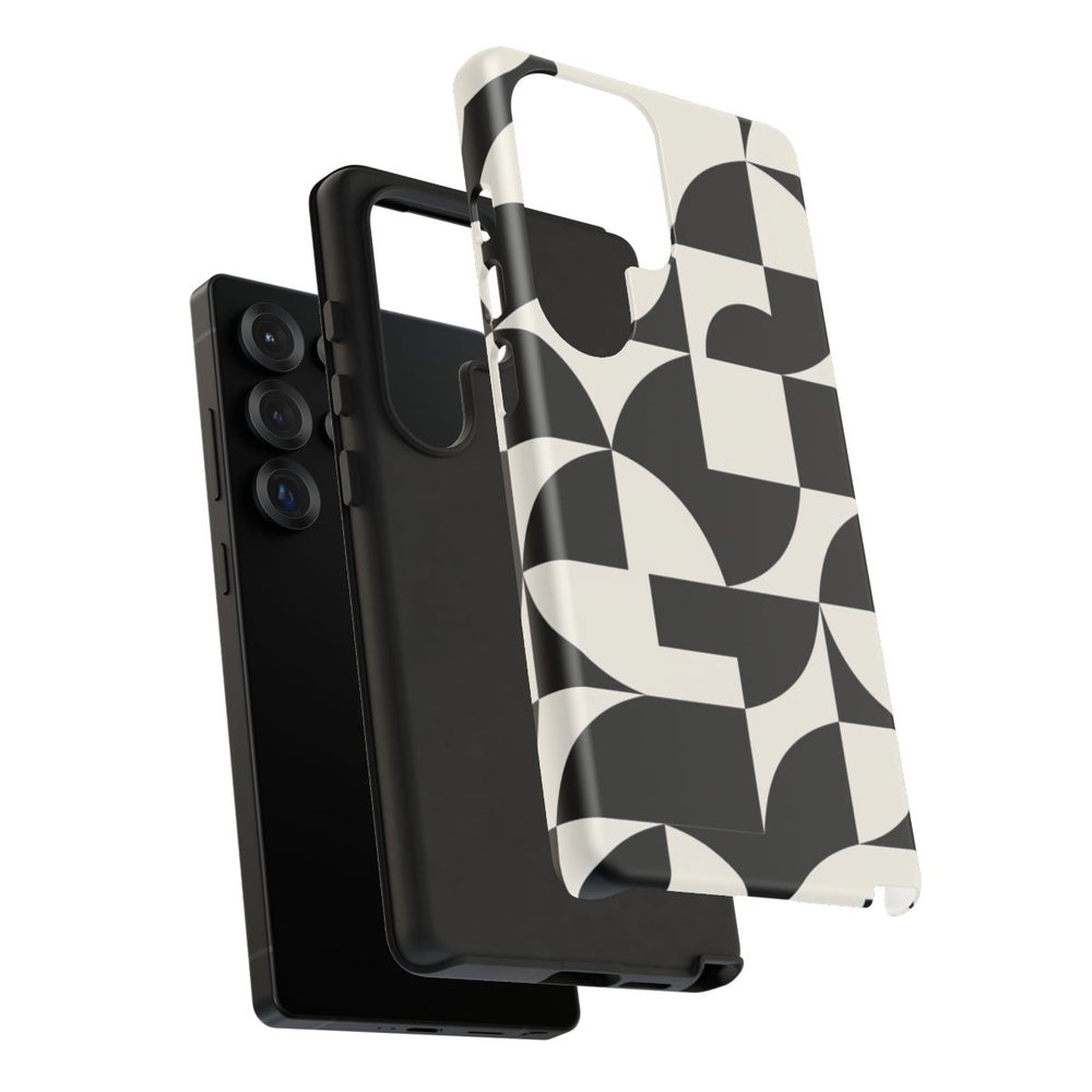 Zwart-Wit Geometrisch Abstract Patroon