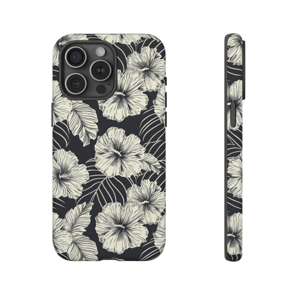 Monochroom Bloemenpatroon