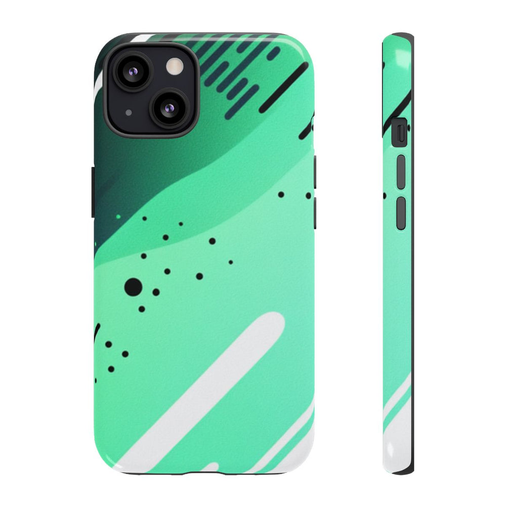 Geometrisch Groen-Zwart Abstract Patroon