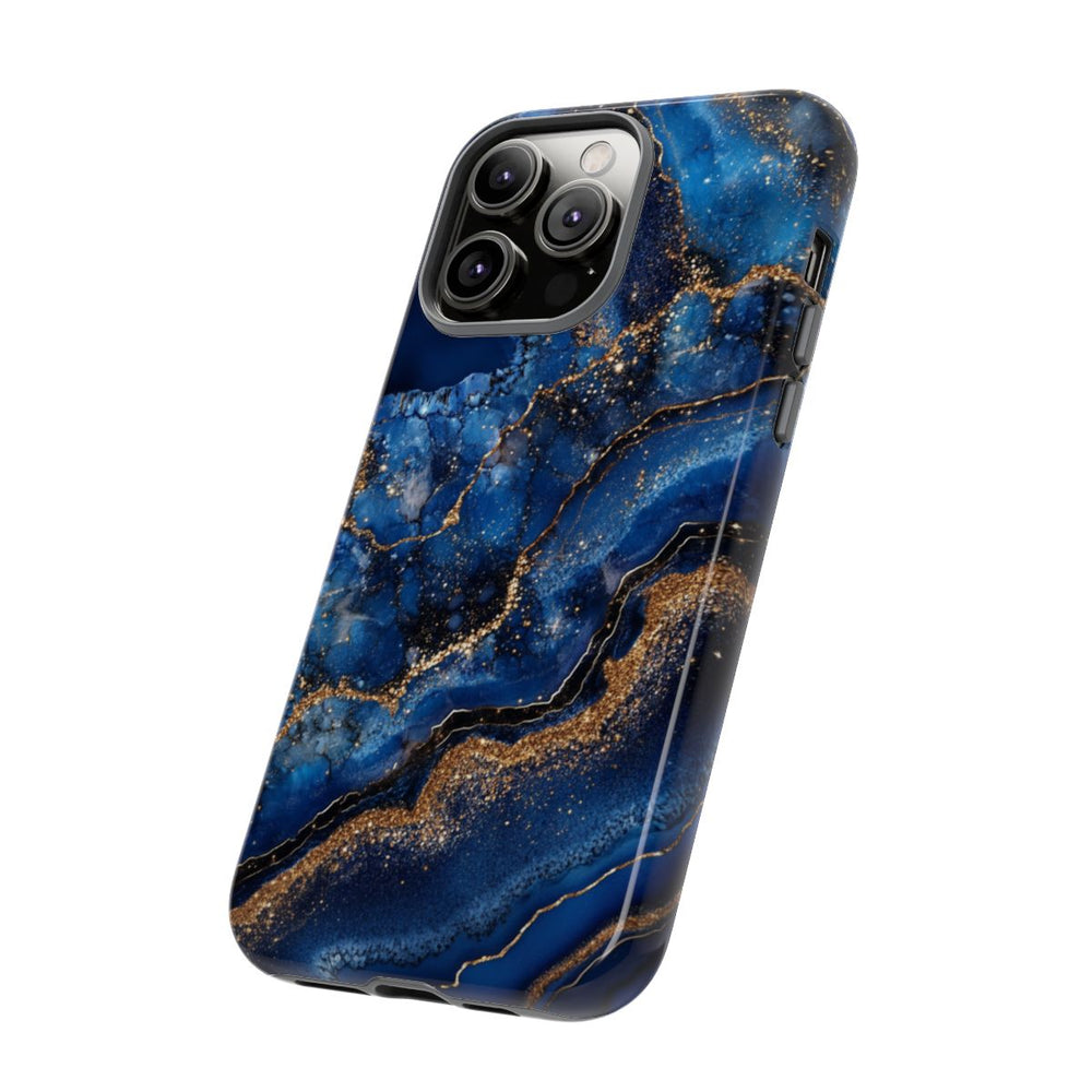 Blauw-Goud Geodepatroon