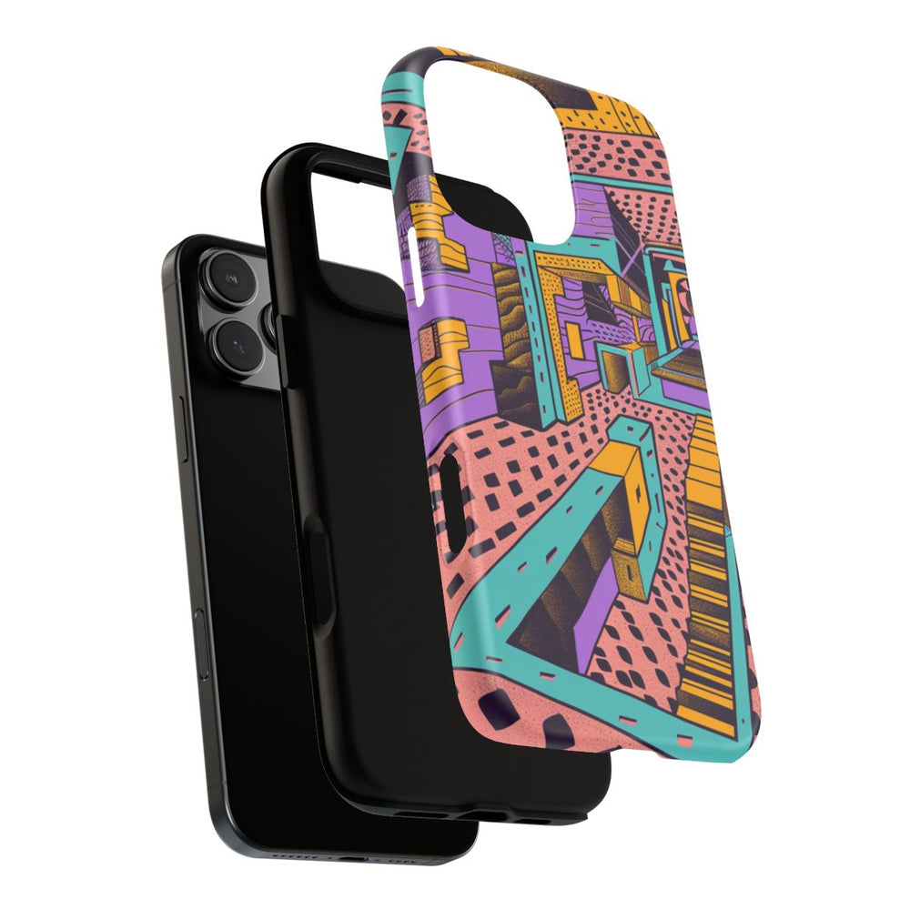 Geometrisch Abstract Patroon met Dieptewerking