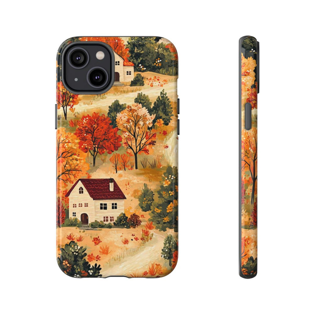 Herfstlandschap met Huizen