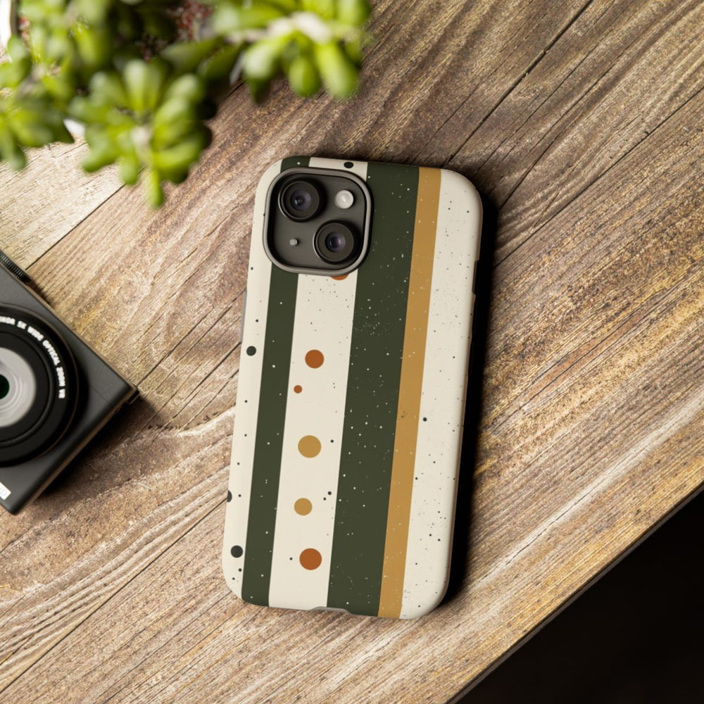 Retro Verticale Strepen en Stippenpatroon