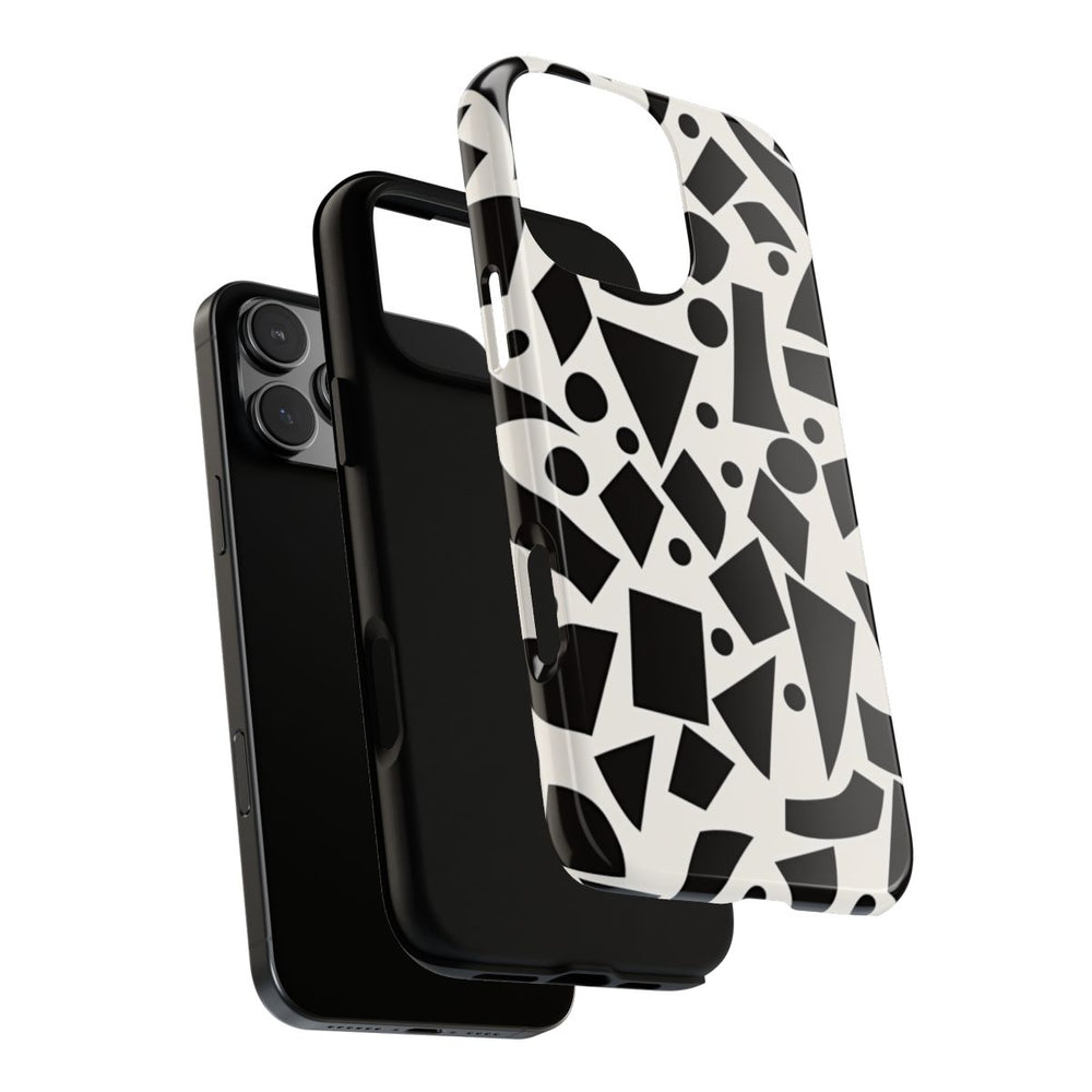 Zwart-Wit Geometrisch Abstract Patroon