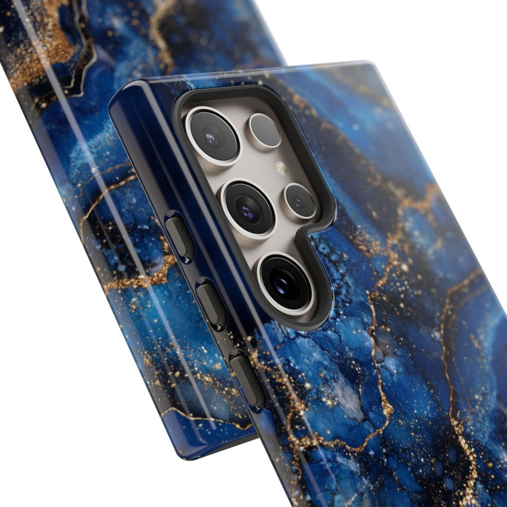Blauw-Goud Geodepatroon