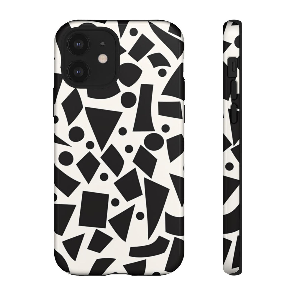 Zwart-Wit Geometrisch Abstract Patroon
