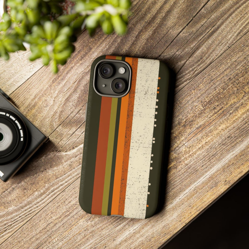 Retro Verticale Strepen en Stippenpatroon