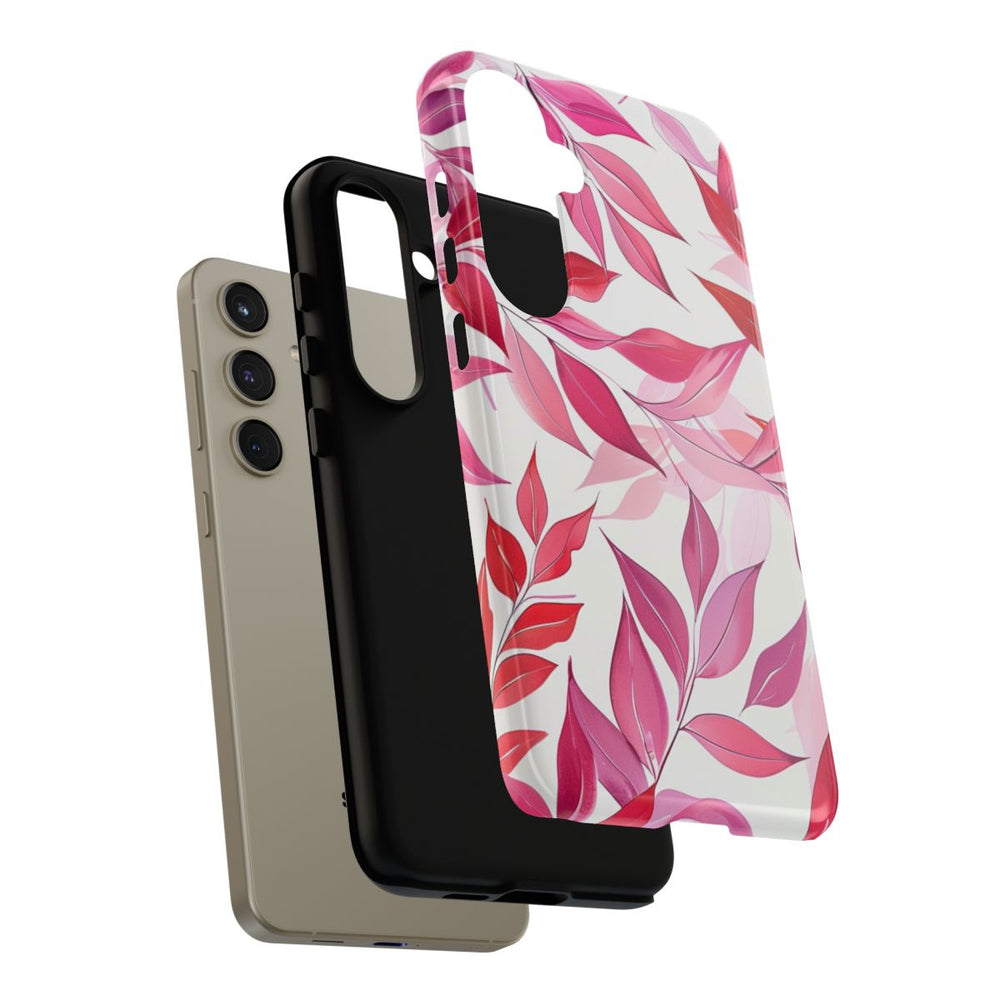 Roze en Rode Bladerenpatroon