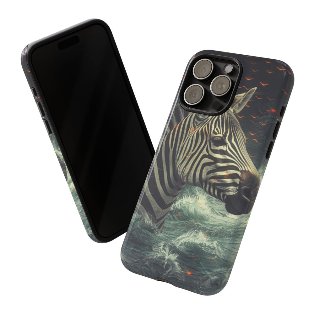 Zebra in Water met Gloeiende Vonken