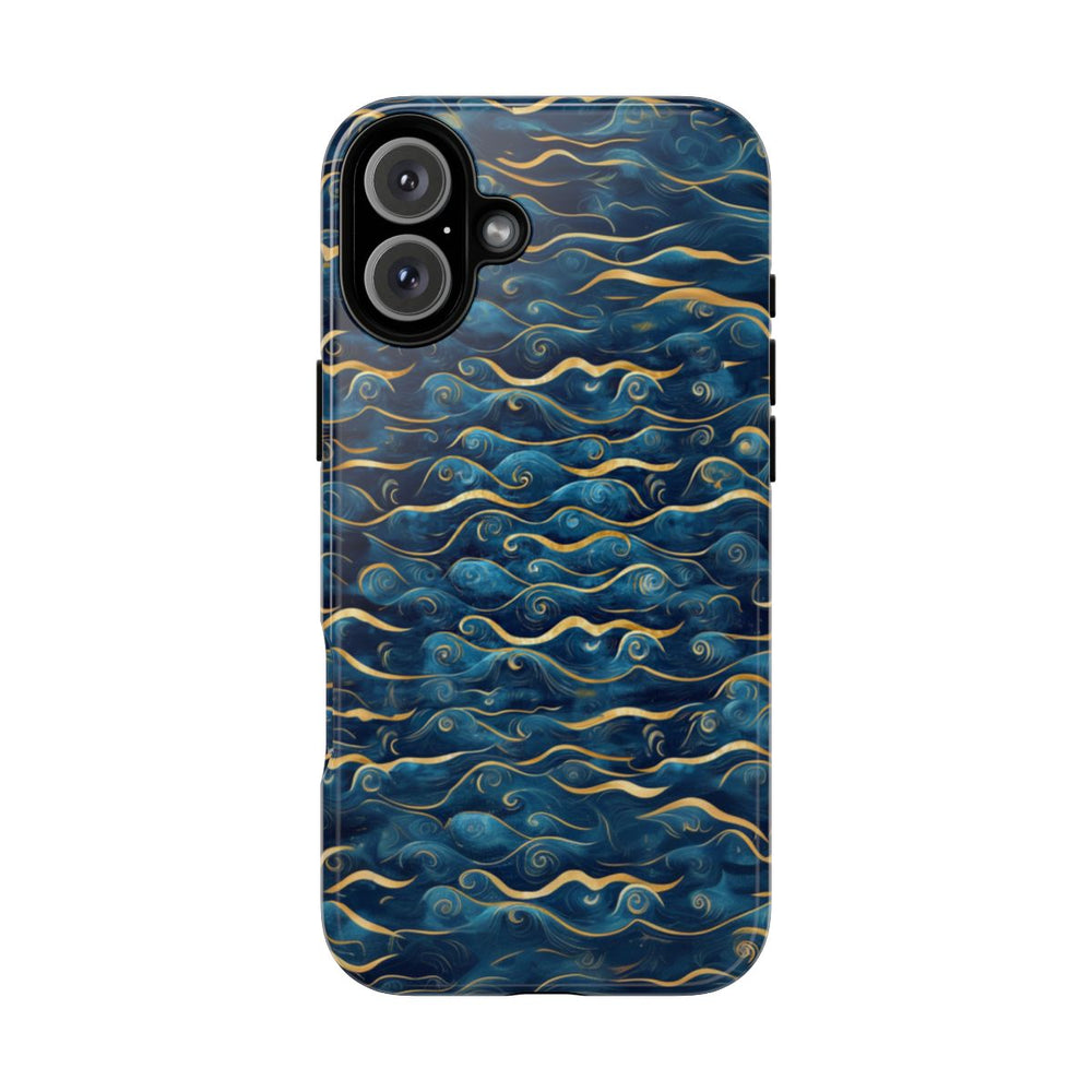 Blauw-Gouden Golfpatroon